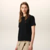 Ami de Coeur T-Shirt, Siyah Organik Pamuktan