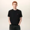 Ami de Coeur T-Shirt, Siyah Organik Pamuktan