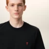 Ami de Coeur T-Shirt, Siyah Organik Pamuktan