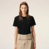 Ami de Coeur T-Shirt, Siyah Organik Pamuktan