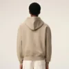 Bej Pamuk Kabartmalı Ami de Coeur Fermuarlı Kapüşonlu Sweatshirt