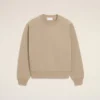 Bej Pamuklu Kabartmalı Ami de Coeur Sweatshirt