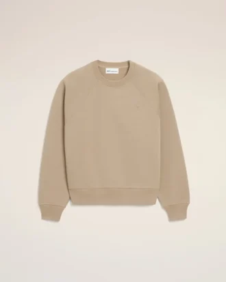Bej Pamuklu Kabartmalı Ami de Coeur Sweatshirt