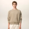 Bej Pamuklu Kabartmalı Ami de Coeur Sweatshirt