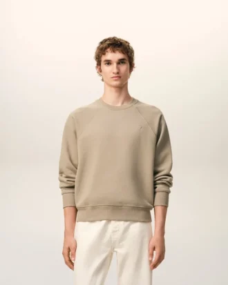 Bej Pamuklu Kabartmalı Ami de Coeur Sweatshirt