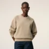 Bej Pamuklu Kabartmalı Ami de Coeur Sweatshirt