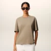 Bej Pamuklu Kabartmalı Ami de Coeur T-Shirt