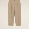 Bej Pamuklu Karot Oversized Pantolon