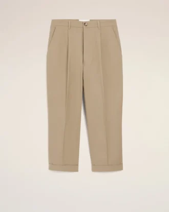 Bej Pamuklu Karot Oversized Pantolon