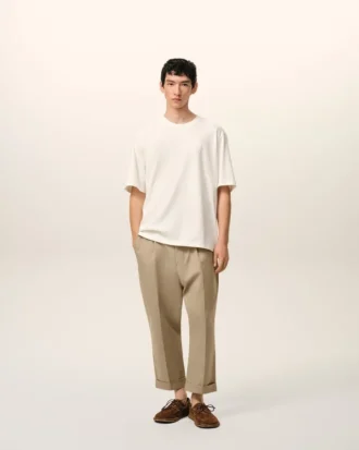 Bej Pamuklu Karot Oversized Pantolon