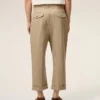 Bej Pamuklu Karot Oversized Pantolon