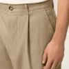 Bej Pamuklu Karot Oversized Pantolon