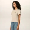 Bej Pamuklu Kısa Ami de Coeur T-Shirt