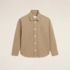 Bej Pamuklu Örme Ami de Coeur Overshirt