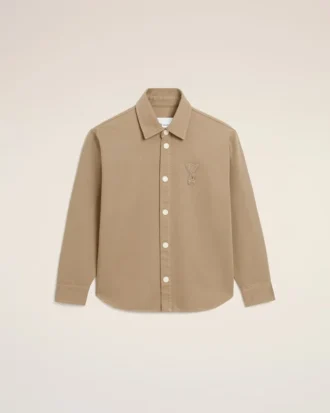 Bej Pamuklu Örme Ami de Coeur Overshirt