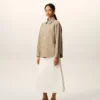 Bej Pamuklu Örme Ami de Coeur Overshirt