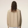 Bej Pamuklu Örme Ami de Coeur Overshirt