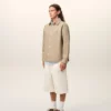 Bej Pamuklu Örme Ami de Coeur Overshirt