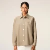 Bej Pamuklu Örme Ami de Coeur Overshirt