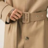 Bej Su İtici Pamuklu Twill Kemerli Mac