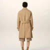 Bej Su İtici Pamuklu Twill Kemerli Mac