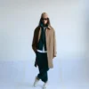 Bej Su İtici Pamuklu Twill Kemerli Mac
