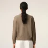 Bej Yün ve Pamuklu Bisiklet Yaka Ami de Coeur Sweater