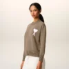 Bej Yün ve Pamuklu Bisiklet Yaka Ami de Coeur Sweater