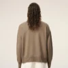 Bej Yün ve Pamuklu Bisiklet Yaka Ami de Coeur Sweater