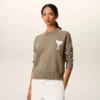 Bej Yün ve Pamuklu Bisiklet Yaka Ami de Coeur Sweater
