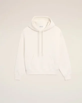 Beyaz Pamuk Kabartmalı Ami de Coeur Hoodie