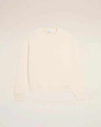 Beyaz Pamuk Kabartmalı Ami de Coeur Sweatshirt