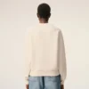 Beyaz Pamuk Kabartmalı Ami de Coeur Sweatshirt