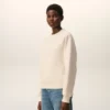 Beyaz Pamuk Kabartmalı Ami de Coeur Sweatshirt