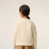 Beyaz Pamuklu Ami de Coeur Bisiklet Yaka Sweatshirt