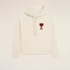 Beyaz Pamuklu Ami de Coeur Hoodie