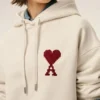 Beyaz Pamuklu Ami de Coeur Hoodie