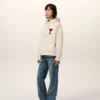 Beyaz Pamuklu Ami de Coeur Hoodie