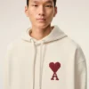 Beyaz Pamuklu Ami de Coeur Hoodie