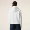Beyaz Pamuklu Ami de Coeur Kısa Kapüşonlu Sweatshirt