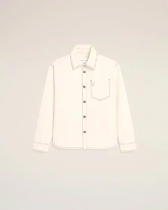 Beyaz Pamuklu Ami de Coeur Overshirt