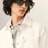 Beyaz Pamuklu Ami de Coeur Overshirt