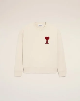 Beyaz Pamuklu Ami de Coeur Sweatshirt