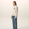 Beyaz Pamuklu Ami de Coeur Sweatshirt