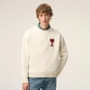 Beyaz Pamuklu Ami de Coeur Sweatshirt