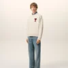 Beyaz Pamuklu Ami de Coeur Sweatshirt