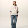 Beyaz Pamuklu Ami de Coeur Sweatshirt