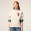 Beyaz Pamuklu Ami de Coeur Sweatshirt