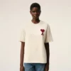 Beyaz Pamuklu Ami de Coeur T-Shirt