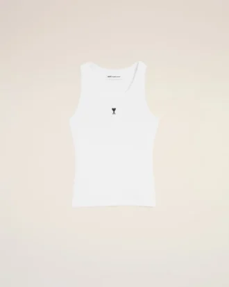 Beyaz Pamuklu Ami de Coeur Tank Top